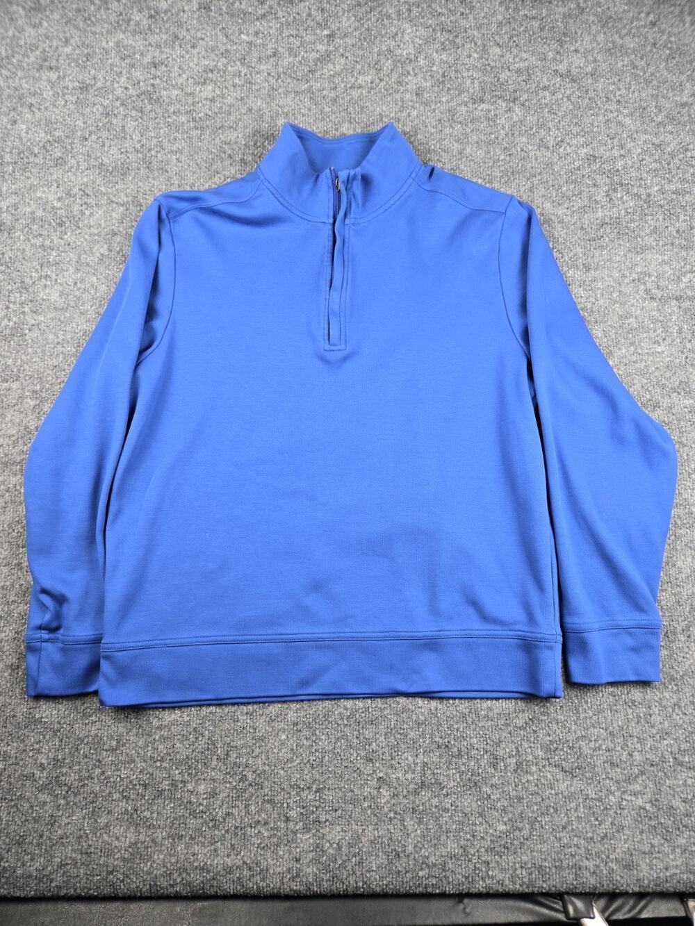 Tommy Bahama Blue 100 Cotton Half Zip Sweater Sz M #950